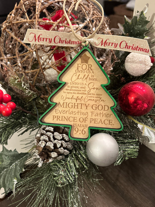 Isaiah 9:6 Tree Ornament